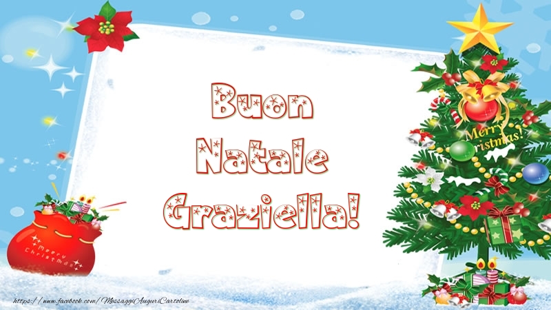 Cartoline di Natale - Albero Di Natale & Regalo | Buon Natale Graziella!