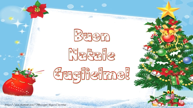 Cartoline di Natale - Albero Di Natale & Regalo | Buon Natale Guglielmo!