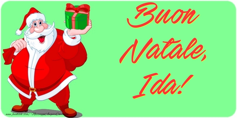 Cartoline di Natale - Babbo Natale & Regalo | Buon Natale, Ida