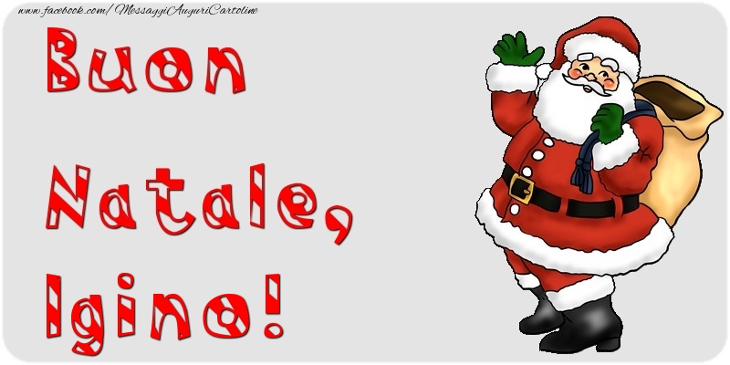 Cartoline di Natale - Babbo Natale & Regalo | Buon Natale, Igino