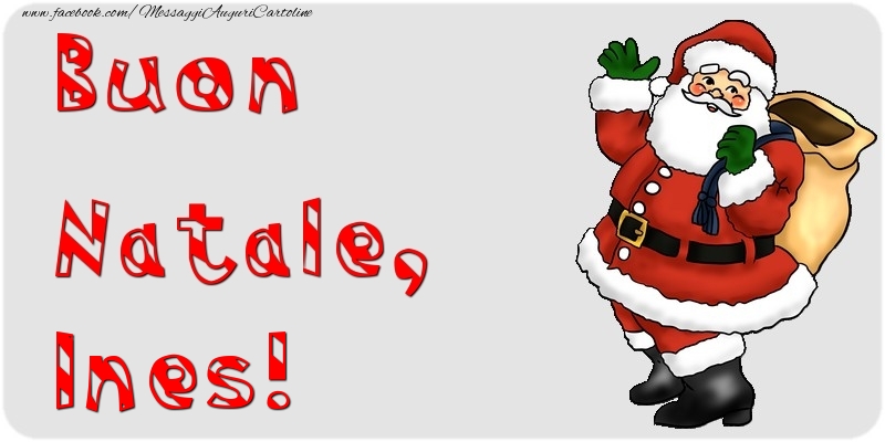 Cartoline di Natale - Babbo Natale & Regalo | Buon Natale, Ines