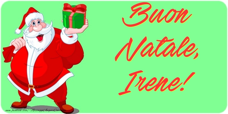 Cartoline di Natale - Babbo Natale & Regalo | Buon Natale, Irene