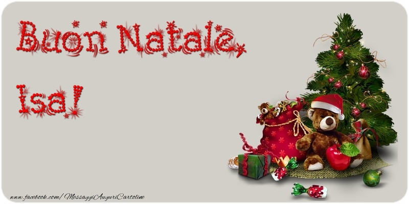 Cartoline di Natale - Albero Di Natale & Animali & Regalo | Buon Natale, Isa
