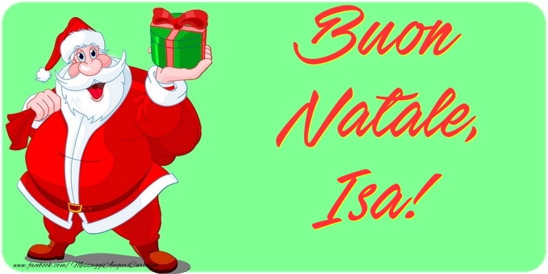 Cartoline di Natale - Babbo Natale & Regalo | Buon Natale, Isa