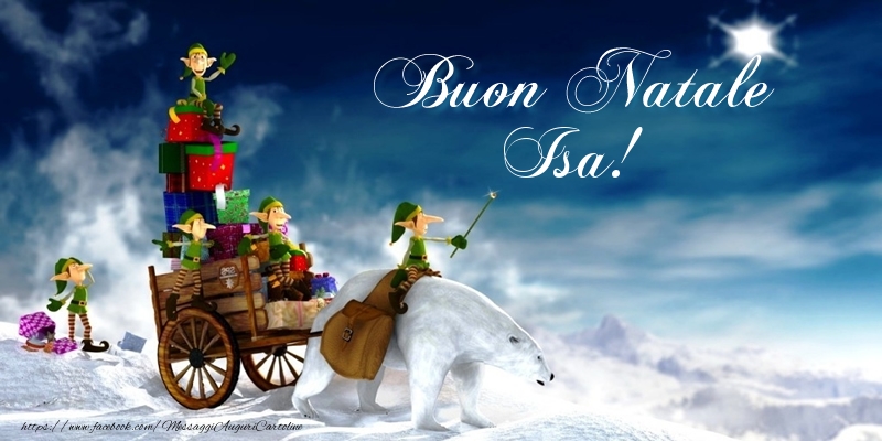 Cartoline di Natale - Buon Natale Isa!
