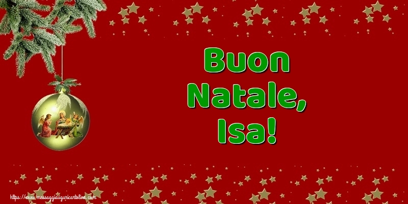 Cartoline di Natale - Buon Natale, Isa!