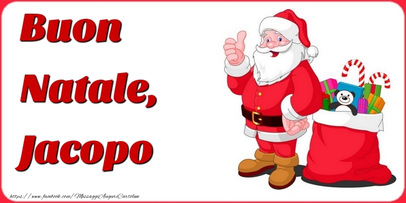 Cartoline di Natale - Babbo Natale | Buon Natale, Jacopo