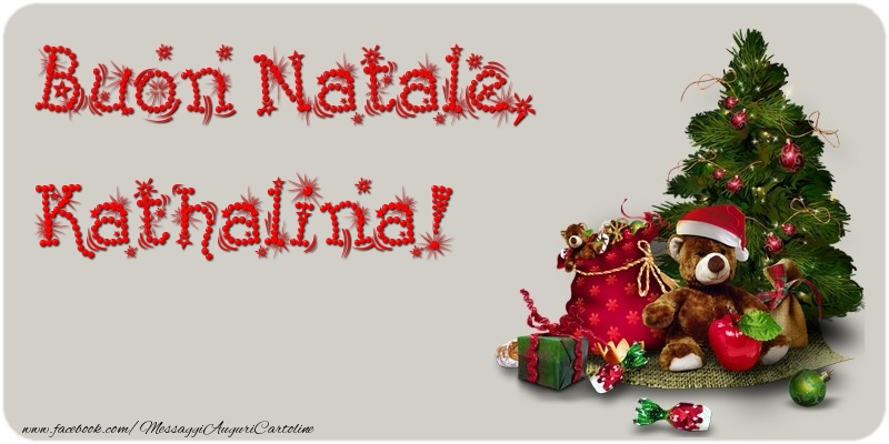 Cartoline di Natale - Albero Di Natale & Animali & Regalo | Buon Natale, Kathalina