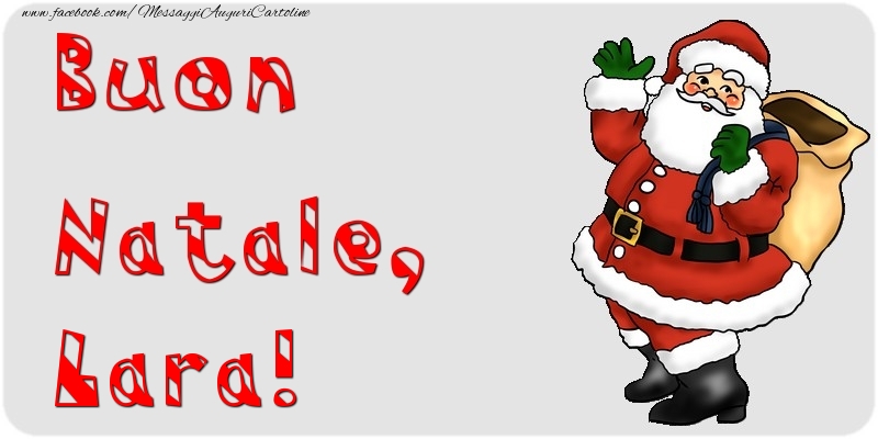 Cartoline di Natale - Babbo Natale & Regalo | Buon Natale, Lara