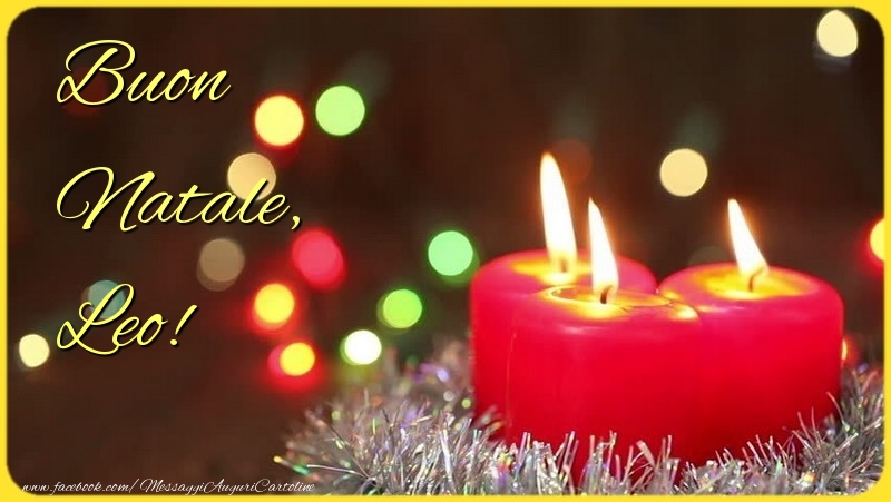 Cartoline di Natale - Albero Di Natale & Candele | Buon Natale, Leo