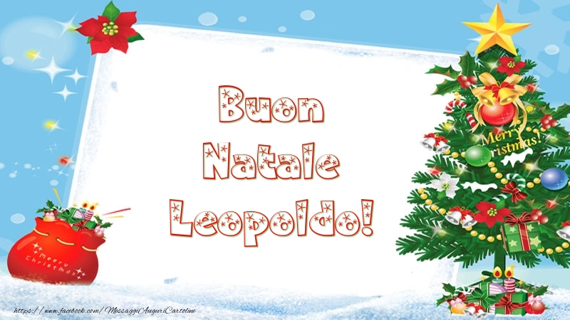 Cartoline di Natale - Albero Di Natale & Regalo | Buon Natale Leopoldo!