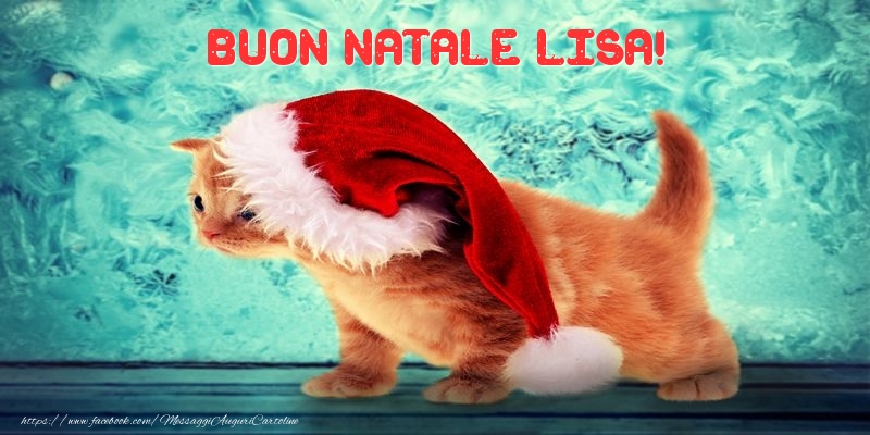 Cartoline di Natale - Animali & Babbo Natale | Buon Natale Lisa!