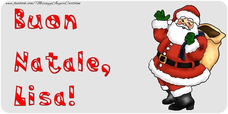 Cartoline di Natale - Babbo Natale & Regalo | Buon Natale, Lisa
