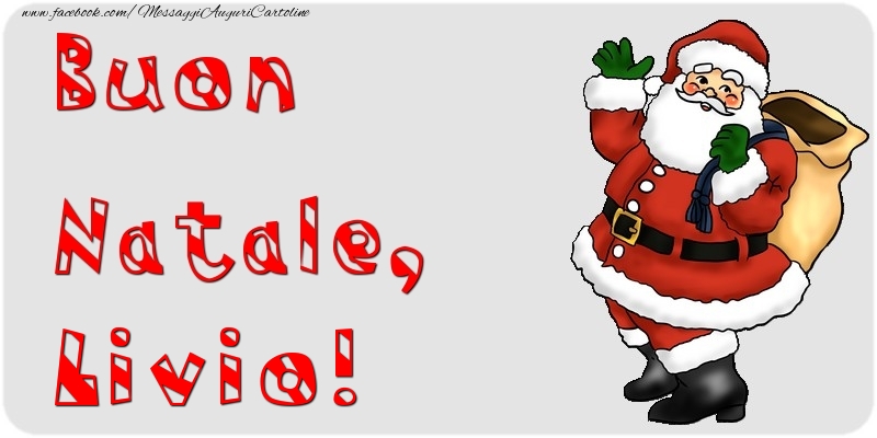 Cartoline di Natale - Babbo Natale & Regalo | Buon Natale, Livio