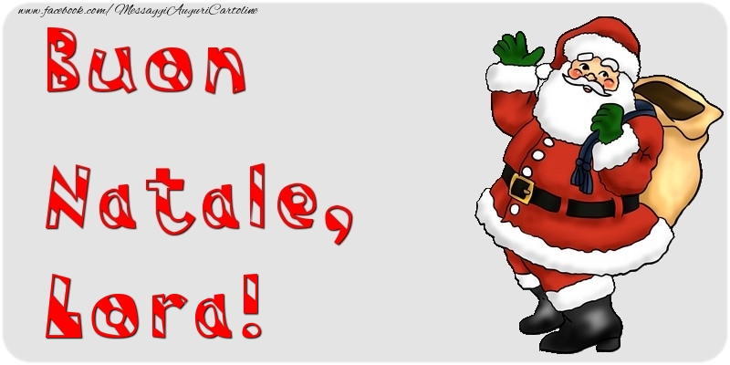 Cartoline di Natale - Babbo Natale & Regalo | Buon Natale, Lora