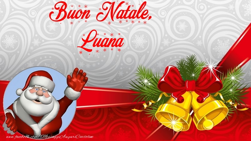 Cartoline di Natale - Babbo Natale & Fiori | Buon Natale, Luana