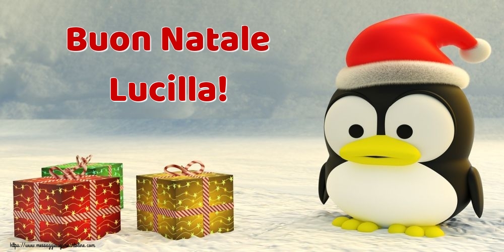 Cartoline di Natale - Animali & Regalo | Buon Natale Lucilla!