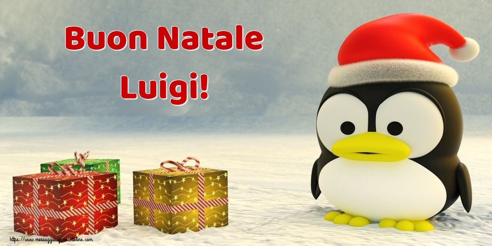 Cartoline di Natale - Animali & Regalo | Buon Natale Luigi!
