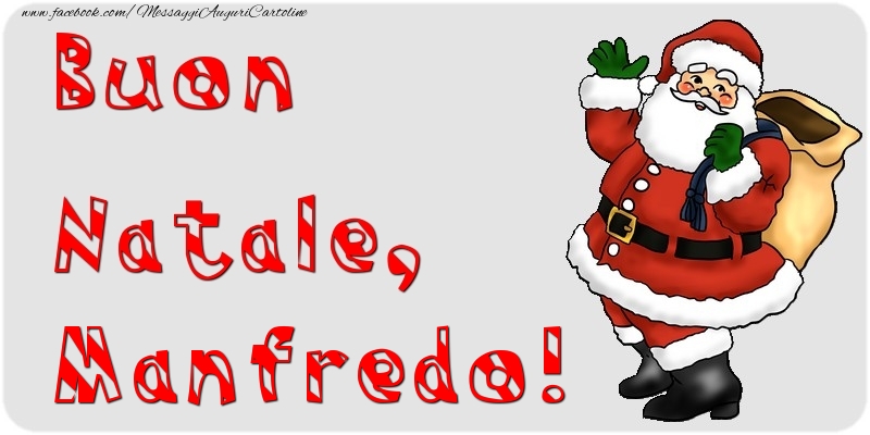 Cartoline di Natale - Babbo Natale & Regalo | Buon Natale, Manfredo