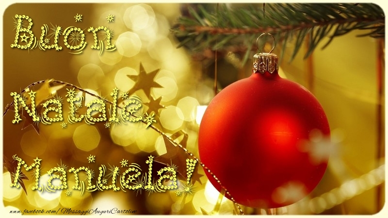 Cartoline di Natale - Buon Natale, Manuela