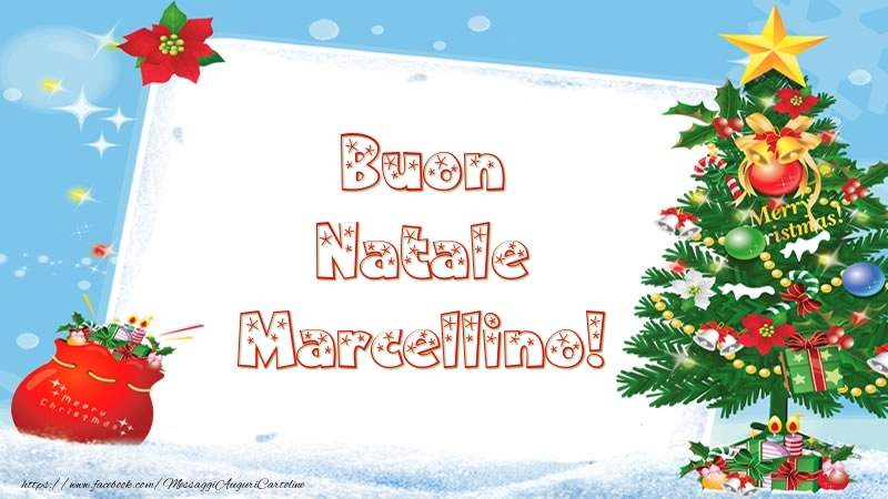 Cartoline di Natale - Albero Di Natale & Regalo | Buon Natale Marcellino!
