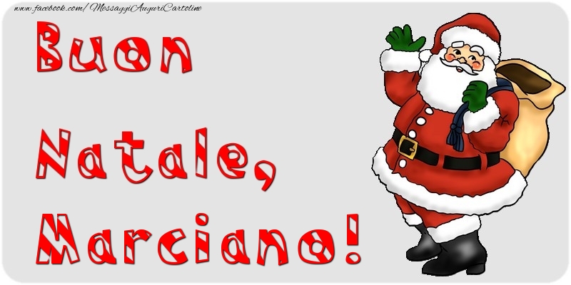 Cartoline di Natale - Babbo Natale & Regalo | Buon Natale, Marciano
