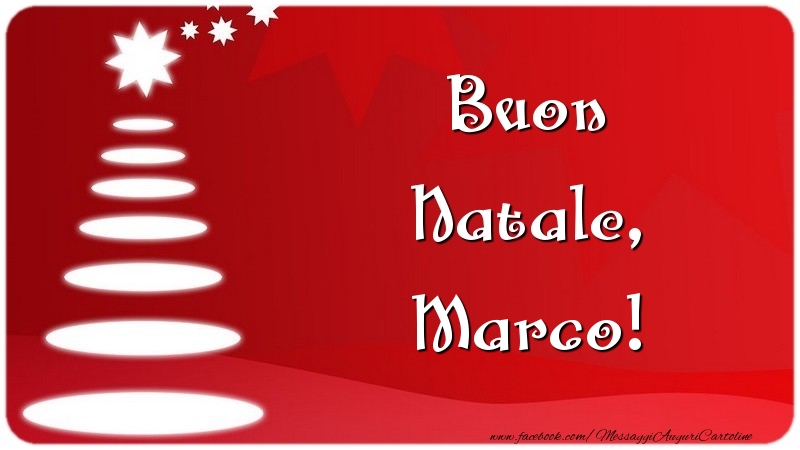 Cartoline di Natale - Buon Natale, Marco