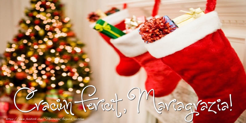 Cartoline di Natale - Albero Di Natale & Regalo | Buon Natale, Mariagrazia!