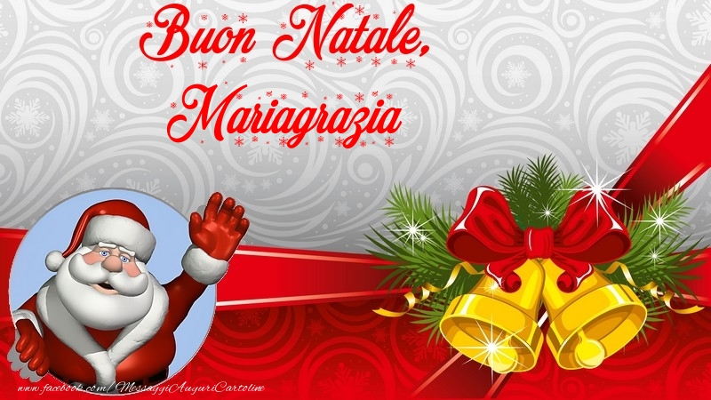 Cartoline di Natale - Babbo Natale & Fiori | Buon Natale, Mariagrazia