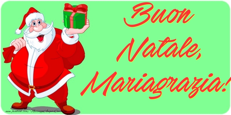 Cartoline di Natale - Babbo Natale & Regalo | Buon Natale, Mariagrazia
