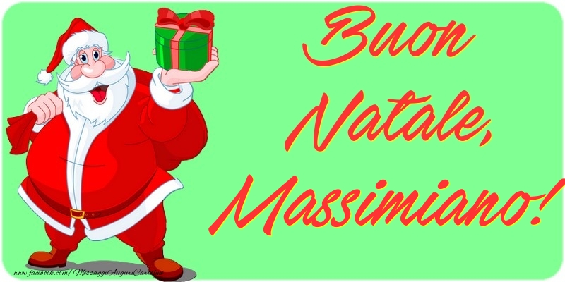 Cartoline di Natale - Babbo Natale & Regalo | Buon Natale, Massimiano