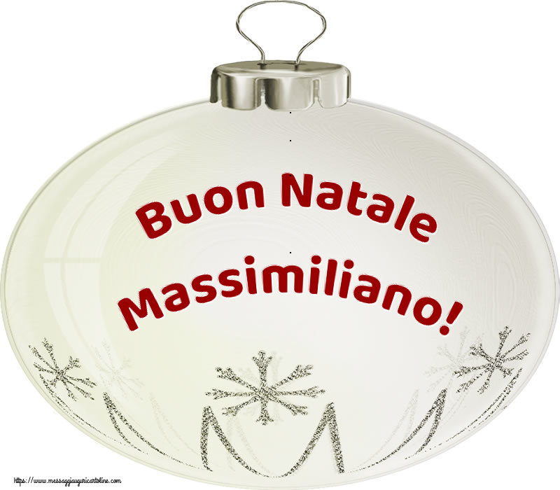 Cartoline di Natale - Palle Di Natale | Buon Natale Massimiliano!