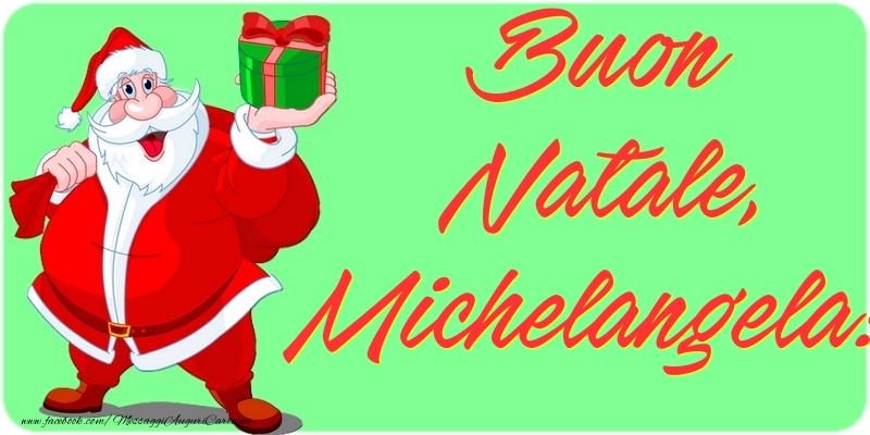 Cartoline di Natale - Babbo Natale & Regalo | Buon Natale, Michelangela