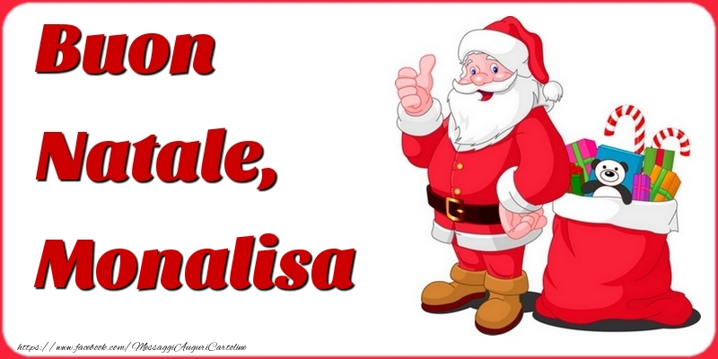Cartoline di Natale - Babbo Natale | Buon Natale, Monalisa