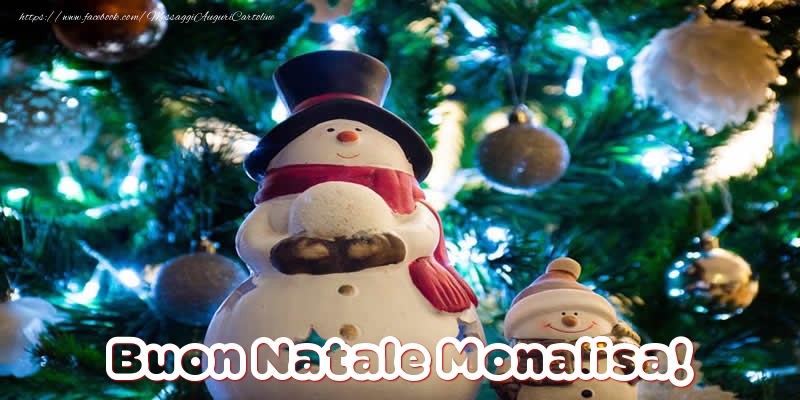 Cartoline di Natale - Pupazzo Di Neve | Buon Natale Monalisa!