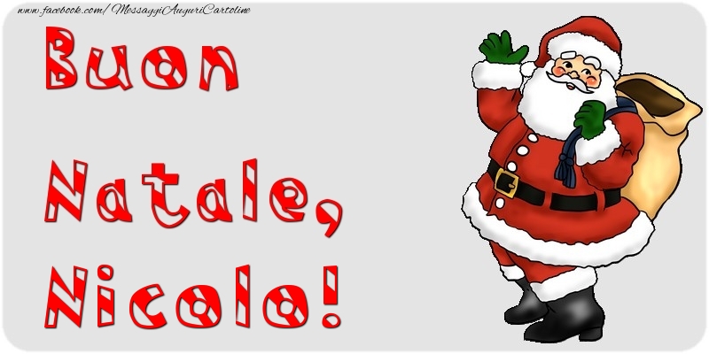 Cartoline di Natale - Babbo Natale & Regalo | Buon Natale, Nicolo