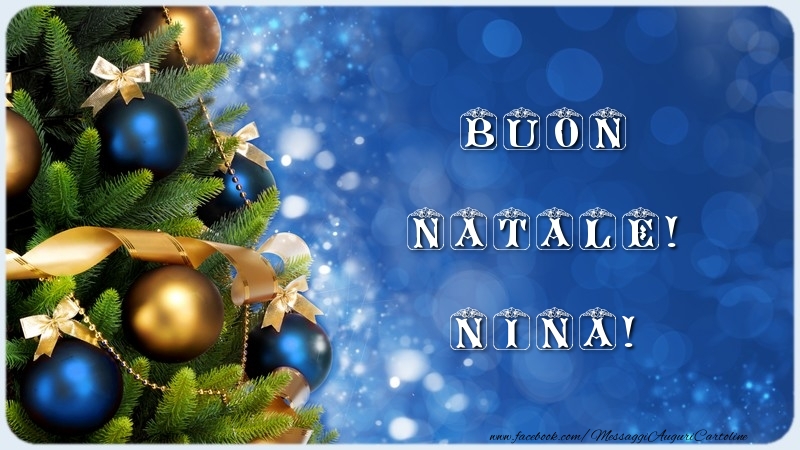 Cartoline di Natale - Buon Natale! Nina