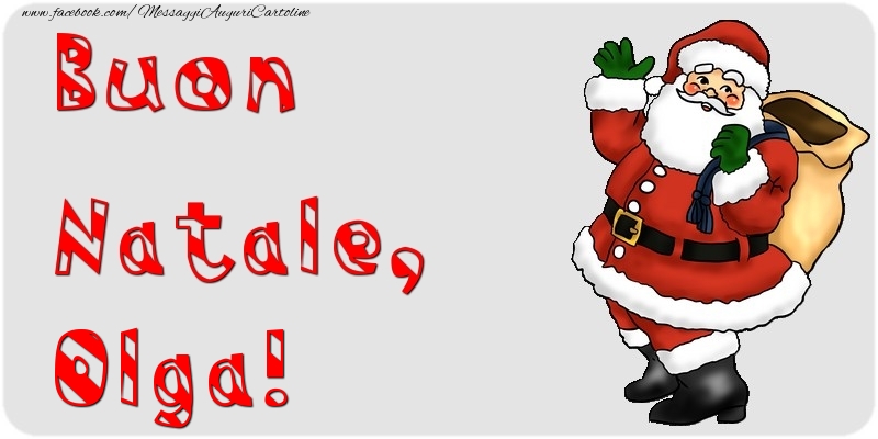 Cartoline di Natale - Babbo Natale & Regalo | Buon Natale, Olga