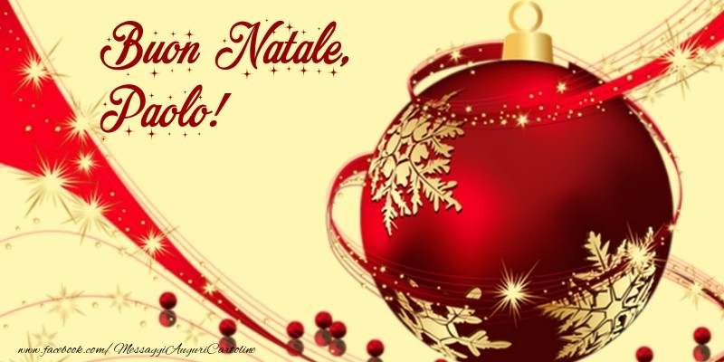 Cartoline di Natale - Buon Natale, Paolo