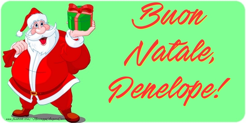 Cartoline di Natale - Babbo Natale & Regalo | Buon Natale, Penelope