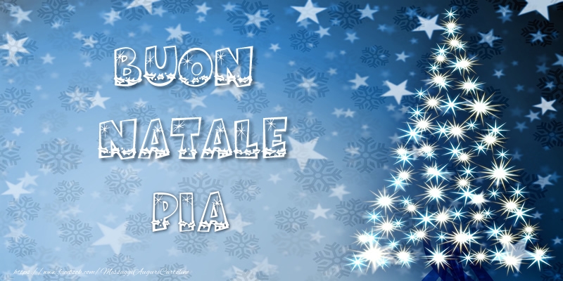 Cartoline di Natale - Albero Di Natale | Buon Natale Pia!