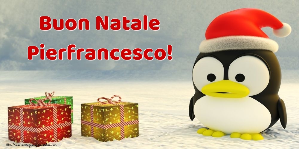 Cartoline di Natale - Animali & Regalo | Buon Natale Pierfrancesco!