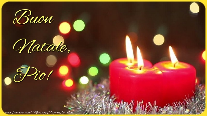 Cartoline di Natale - Albero Di Natale & Candele | Buon Natale, Pio