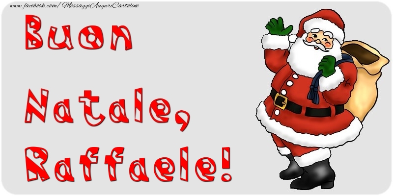 Cartoline di Natale - Babbo Natale & Regalo | Buon Natale, Raffaele