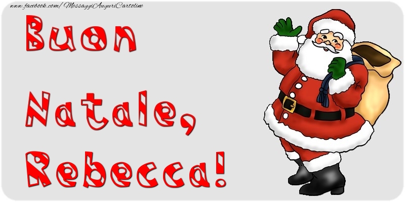 Cartoline di Natale - Babbo Natale & Regalo | Buon Natale, Rebecca