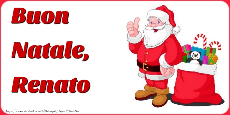 Cartoline di Natale - Babbo Natale | Buon Natale, Renato