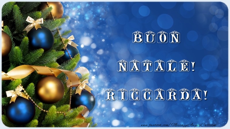 Cartoline di Natale - Albero Di Natale & Palle Di Natale | Buon Natale! Riccarda