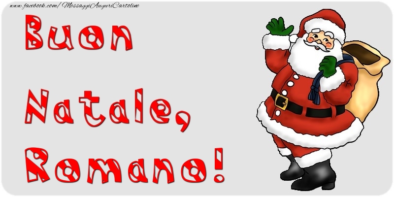Cartoline di Natale - Babbo Natale & Regalo | Buon Natale, Romano