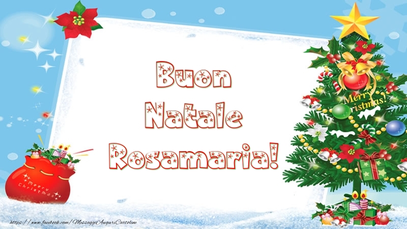 Cartoline di Natale - Albero Di Natale & Regalo | Buon Natale Rosamaria!