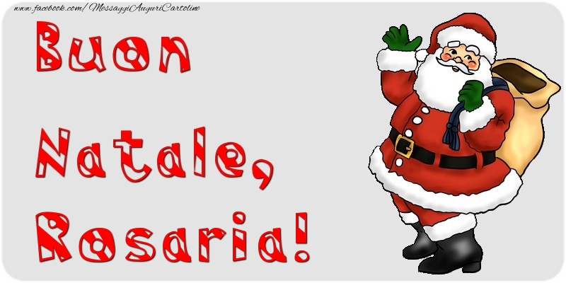 Cartoline di Natale - Babbo Natale & Regalo | Buon Natale, Rosaria